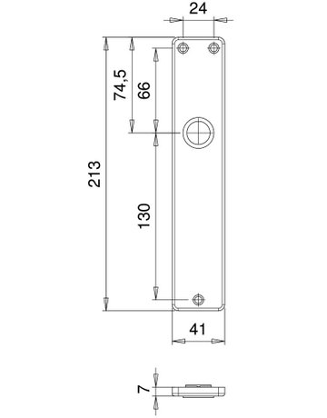Bild Langschild 1237 innen, eckig o. Nr. ,UG,TS 40-45,F2 - edi-1