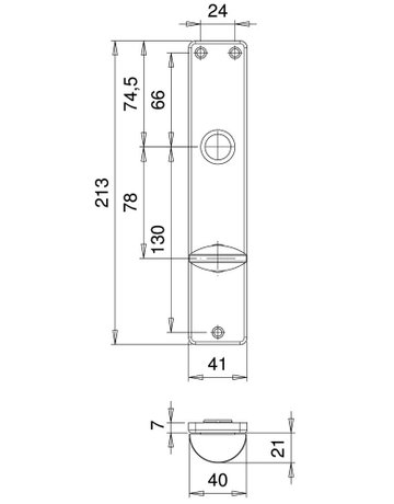 Bild Langschild 1237 eckig o. Nr. ,WC/SS 78,TS 40-45,F1 - edi-3