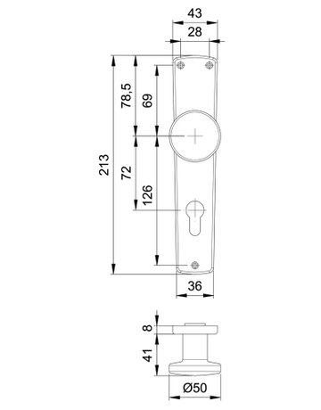 Bild Knopfschild 1343/7203 LS ov.,PZ72,F2,o. Nr. - edi-1
