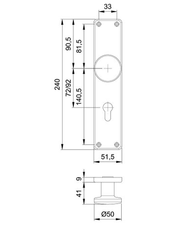 Bild Knopfschild 1344/7203 LS eck,PZ72,F2,o. Nr. - edi-1