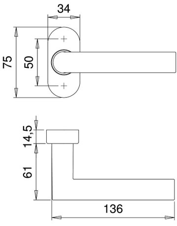Bild Halbgarnitur Ares 1080/2033 ohne Schlüsselrosette oval ,8,F1,o.No - edi-1