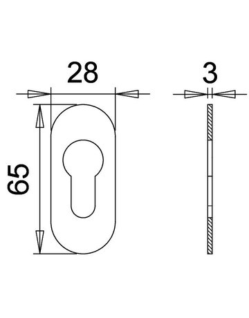 Bild Kleberosette 0817 innen,oval o. Nr. ,PZ, 3mm,ER - edi-1