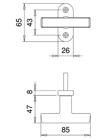 Bild Fenstergriff 1511 Stand.,ov.,7/35,F1 - edi-1