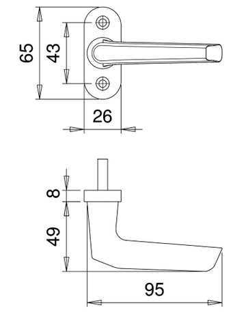 Bild Fenstergriff 1512 Stand.,ov.,7/35,F2 - edi-1