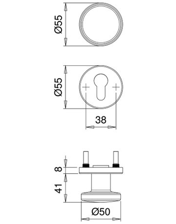 Bild Wechselgarnitur India 3103/0786 Rosette ,PZ,8,ER matt,TS38-58 - edi-2