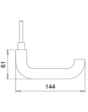 Bild Fenstergriff 1013/0745 Stand.,ov.,7/45,F1 - edi-1