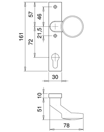 Bild Knopfschild Luna 1317/1610 KS eck,PZ72,F1,o. Nr. - edi-1