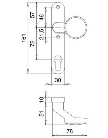 Bild Knopfschild Luna 1367/1610 KS ov.,PZ72,F1,o. Nr. - edi-1