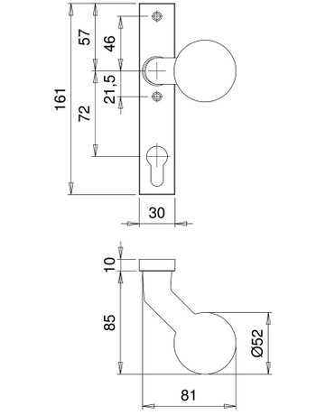 Bild Knopfschild Luna 1317/4010 KS eck,PZ72,F1,o. Nr. - edi-1