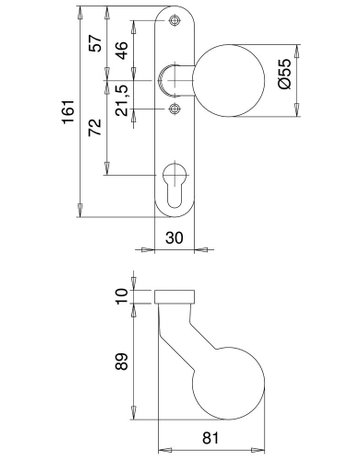 Bild Knopfschild Luna 1367/4020 KS ov.,PZ72,F1,o. Nr. - edi-1