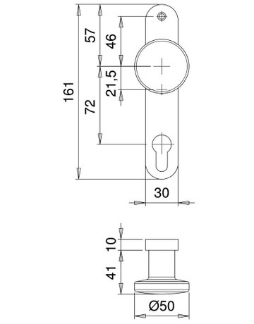 Bild Knopfschild Luna 1367/7020 KS ov.,PZ72,F1,o. Nr. - edi-1