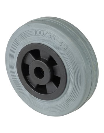 Bild Gummirad 100mm B46.100 grau,Radkörper Ks t.,RL BS ROLLEN-0