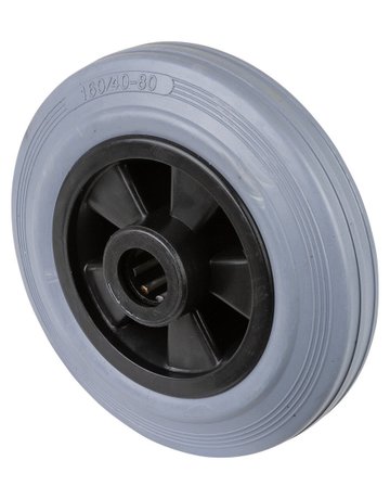 Bild Gummirad 160mm B46.160 grau,Radkörper Ks t.,RL BS ROLLEN-0