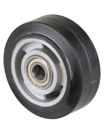 Bild Gummirad 100mm B80.100 Elastik schwarz ,Rad k.Alu,KL - BS ROLLEN-0