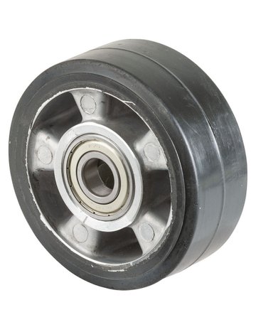 Bild Gummirad 125/50mm B80.125 Elastik schwarz, Radk.Alu,KL - BS ROLLEN-0
