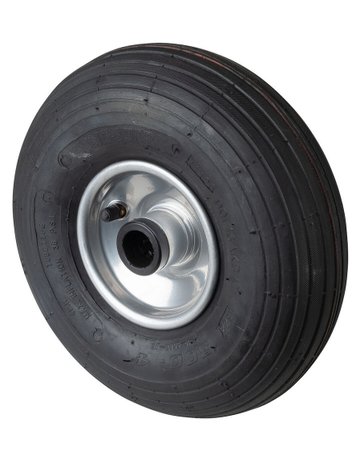 Bild Luftrad C90.264,260/85mm Nabenl.75,Bohr.25,Rillenp RL,Gummi schwarz Radk.Stahlf BS - BS ROLLEN-0