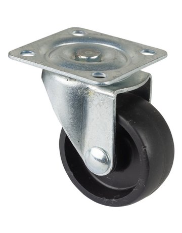 Bild Lenkrolle 38mm 42x42mm Platte,GL,Kstrad schwarz F25.038 BS ROLLEN-0