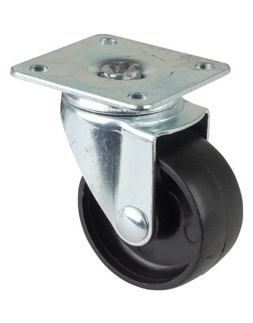 Bild Lenkrolle 40mm 42x42mm Platte,GL,Kstrad schwarz F25.040 BS ROLLEN-0