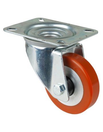 Bild Lenkrolle 80mm L400.B90 Platte,Polyure G uss,KL L400.B90.080 - BS ROLLEN-0