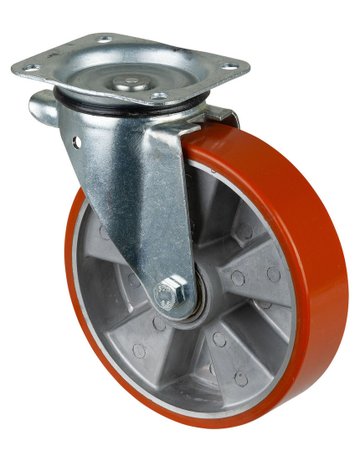 Bild Lenkrolle 200mm L400.B90 Platte,Polyure Guss,KL L400.B90.202 - BS ROLLEN-0