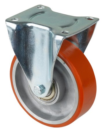 Bild Bockrolle 125mm LB510.B90 Platte,Polyure Guss,KL LB510.B90.125 BS ROLLEN-0
