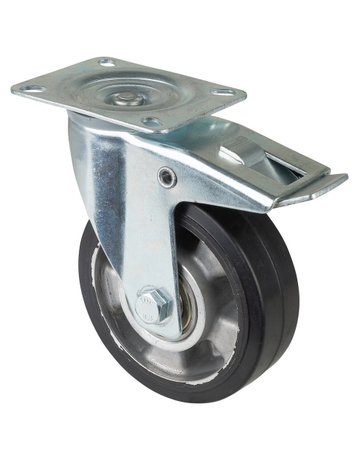 Bild Lenkrolle 125mm LS420.B80 Platte,Elast.s chw.KL,Fest LS420.B80.125 - BS ROLLEN-0