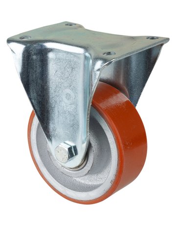 Bild Bockrolle 125mm N110.C10 Platte,Polyure Guss,KL N110.C10.129 BS ROLLEN-0