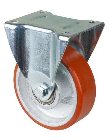 Bild Bockrolle 150mm N110.C10 Platte,Polyure Guss,KL N110.C10.152 BS ROLLEN-0