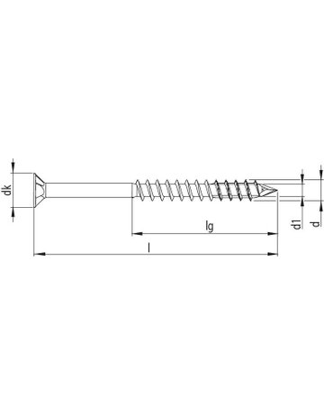 Bild HECO-UFIX MDF-Schr. SeKo 3,5x 45 zn-bl T G T-Drive-1