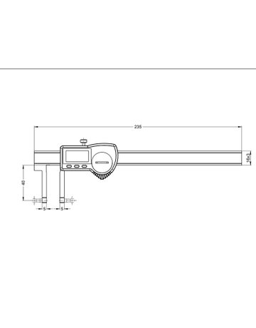 Bild digital -Universal Messschieber 200mm IP67 mit E insätzen HP - PREISSER-6
