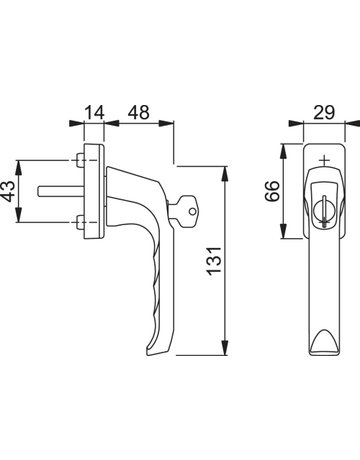 Bild Fenstergriff 013 SEW / 034-1NA HOPPE-2