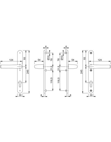 Bild Garnitur Schild1710RH/334 6GRT F9016 8 P Z-92 67-72 - HOPPE-2