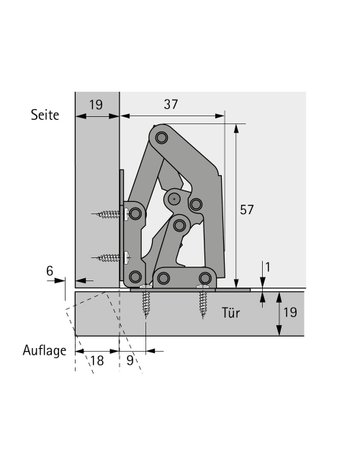 Bild Aufschraubscharnier mit Feder - M-Beschläge-3