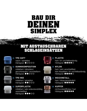 Bild Schonhammer SIMPLEX 30mm Gummi/Superp. H alder - Halder-2