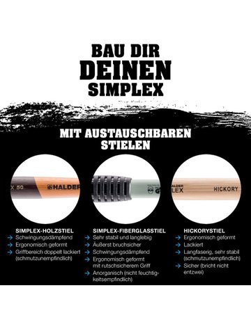 Bild Schonhammer SIMPLEX 30mm Gummi/Superp. H alder - Halder-4