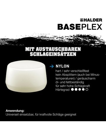 Bild Schonhammerkopf Baseplex 40mm Nylon Hald er-2