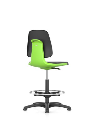 Bild Bimos Arbeitsstuhl Labsit 3, K-Leder grü n Sitzhöhe 520-770 mm-0