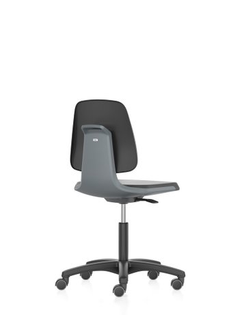 Bild Bimos Arbeitsstuhl Labsit 2, K-Leder ant Herr Sitzhöhe 450-650 mm mit Rollen-0