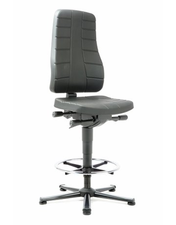 Bild Bimos Arbeitsstuhl 9641-2000 All-In-One 3 Sitzhöhe 570-830 mm mit Gleiter, PU sc-0