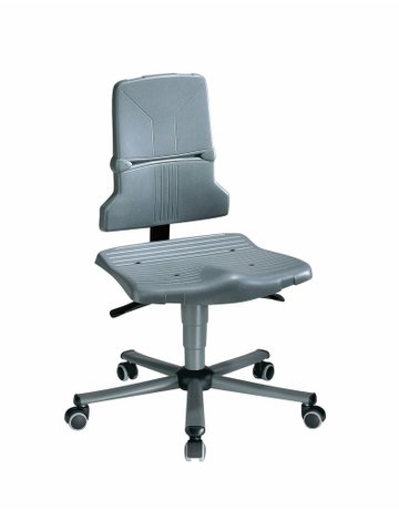 Bild Bimos Arbeitsstuhl 9803-1000 Sintec 2 gr au Sitzhöhe 430-580 mm mit Rollen-0