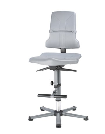 Bild Bimos Arbeitsstuhl 9811-1000 Sintec 3 grau Sitzhöhe 580-850 mm mit Gleiter/Aufsti-0