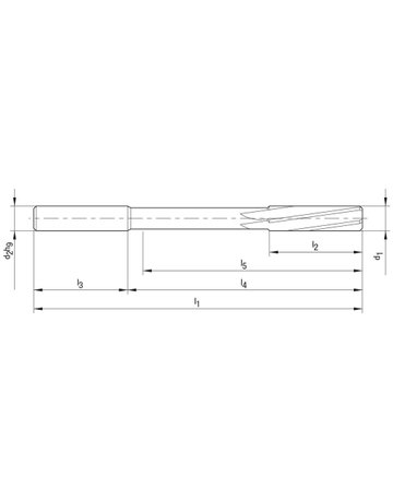 Bild Maschinenreibahle DIN212 TiN Form D 4,0m m BECK-2