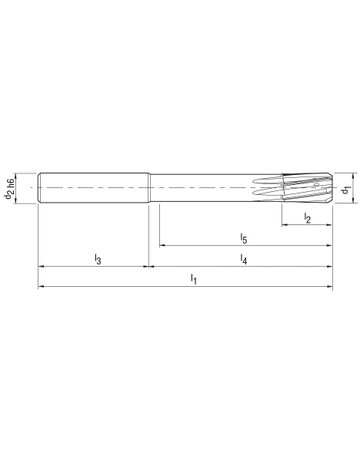 Bild Reibahle HNC WN VHM TiALN Typ UNI Durchg angsloch 12,01mm BECK-2