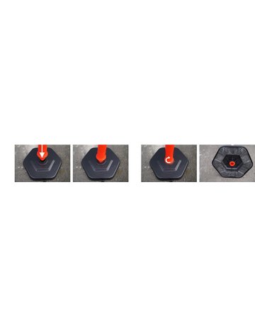 Bild Kettenpfosten - Set, g/s 6 Pfosten + 5x3 m Kette - TEMKA-2