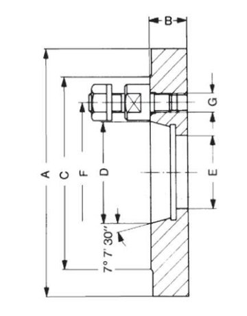 Bild Stahlflansch DIN55027/22 200mm KK 6 RÖHM-1