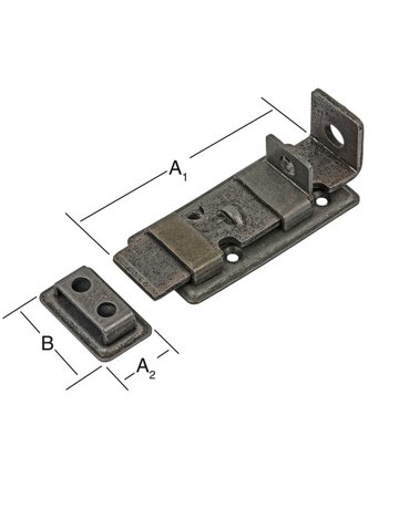 Bild Sicherheitsriegel 120X48 ger.brün VORMAN N - VORMANN-1