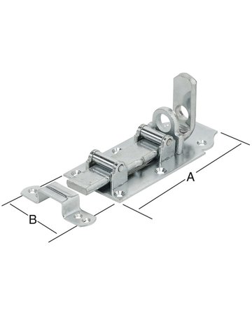 Bild Rollen-Schlossriegel 160x70 mm verzinkt - VORMANN-1