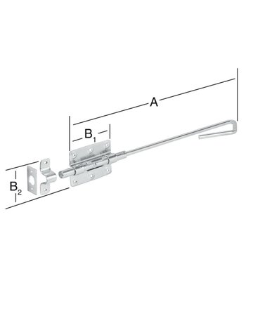 Bild Bolzen-Stangenriegel 400X100 verz VORMAN N - VORMANN-1