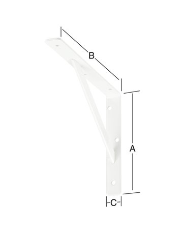 Bild Stegkonsole weiss 500 x 330 mm Nr. 15950 0W VORMANN-1