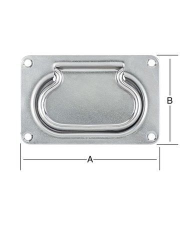 Bild Einlass-Kistengriff 140X90 verzinkt VORMANN-1